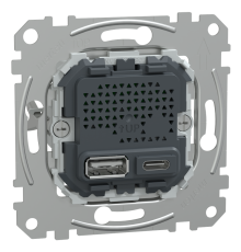 USB-розетка тип A+C, 21Вт, с поддержкой PD