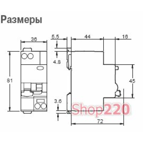 Дифференциальный автоматический выключатель Acti9, 40A, 30мА, A9D31640 Schneider
