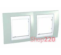 Рамка 2 поста, морская волна, Unica MGU6.004.870 Schneider