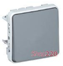 Выключатель IP55, 1-клавишный, серый 69511 Legrand