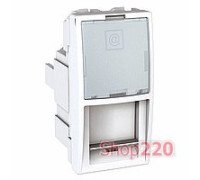 Розетка компьютерная RJ45, 1модуль, белый, Unicа MGU3.410.18 Schneider