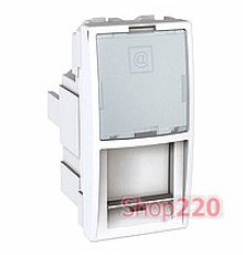 Розетка компьютерная RJ45, 1модуль, белый, Unicа MGU3.410.18 Schneider