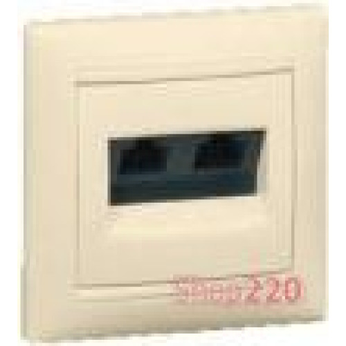 Розетка компьютерная RJ45 двойная, слоновая кость, 774131 Valena Legrand