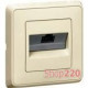 Механизм компьютерной розетки RJ45, слоновая кость, 773741 Legrand Cariva