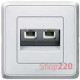 Механизм розетки телефонной двойной 2хRJ11, белый, 773639 Legrand Cariva
