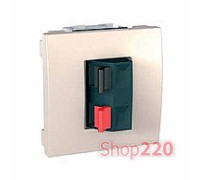 Розетка аудио, 2 модуля, слоновая кость, Unica MGU3.486.25 Schneider