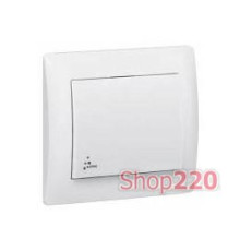 Механизм выключателя 1-клавишный IP44 с обрамлением, белый, Galea Life 775852 Legrand