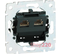 Механизм розетки телефонной двойной RJ 11, Galea Life 775939 Legrand