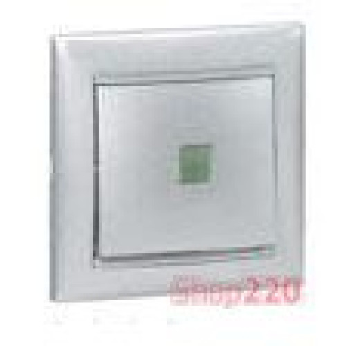 Выключатель с подсветкой, алюминий, Legrand 770110 Valena