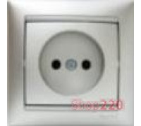Механизм розетки 2К (без заземления), 16А, алюминий, Legrand 770116 Valena
