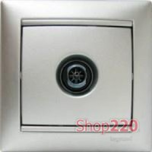 Розетка телевизионная, алюминий, Legrand 770129 Valena