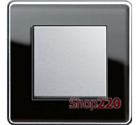Выключатель черное стекло, Gira Esprit Glass «С»