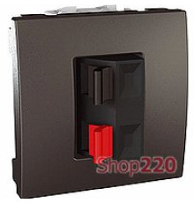 Розетка для колонок, 2модуля, графит, Unica Top MGU3.486.12 Schneider