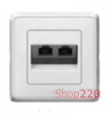 Механизм компьютерной розетки двойной RJ45, белый, 773642 Legrand Cariva
