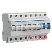 Переключатель I-0-II трехпозиционный 3 полюса + N, 63 А, SF463 Hager