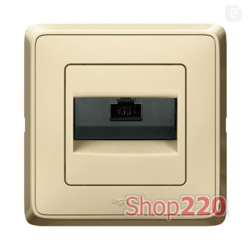 Механизм розетки телефонной RJ11, слоновая кость, 773738 Legrand Cariva