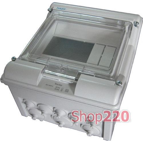 Щиток электрический наружный IP65, 6 модулей, Vector Hager VE106D