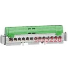 Клеммный блок 1х25мм кв + 12х16 мм кв, зеленый, 04834 Legrand