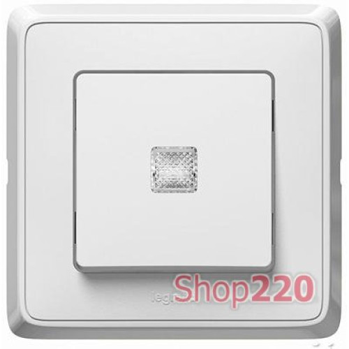Механизм выключателя 1-клавишный с подсветкой, белый, 773610 Legrand Cariva