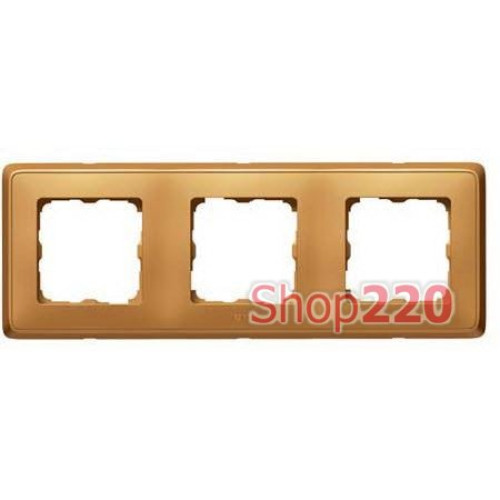 Рамка 3 поста, матовое золото, 773663 Legrand Cariva