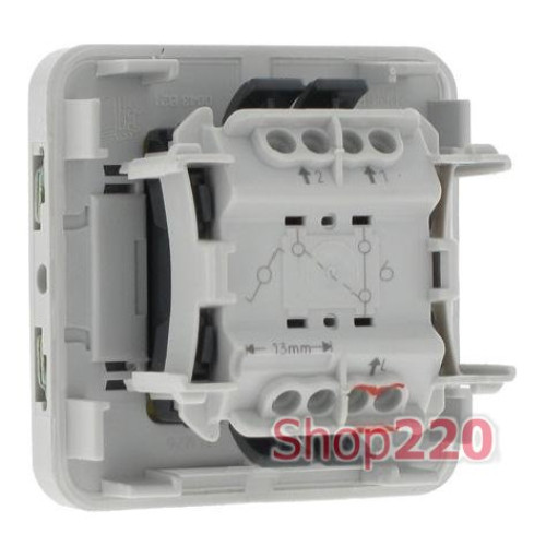 Выключатель IP55, 1-клавишный, IP55, белый, 69611 Legrand