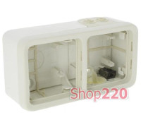 Коробка 2-ная накладная, белый 69690 Legrand