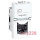 Компьютерная розетка RJ45 кат. 5е FTP, белый, 1 модуль, 76552 Legrand Mosaic