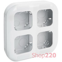 Установочный блок на 4 поста, белый, 782494 Legrand Quteo