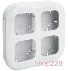 Установочный блок на 4 поста, белый, 782494 Legrand Quteo