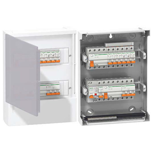 Щит 12 модулей встраиваемый, дымчатая дверь MIP22112T Schneider