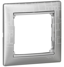 Рамка 1 пост, алюминий модерн, 770341 Legrand Valena