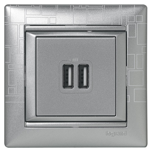 Рамка 1 пост, алюминий модерн, 770341 Legrand Valena