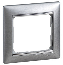Рамка 1 пост, алюминий матовый, 770331 Legrand Valena