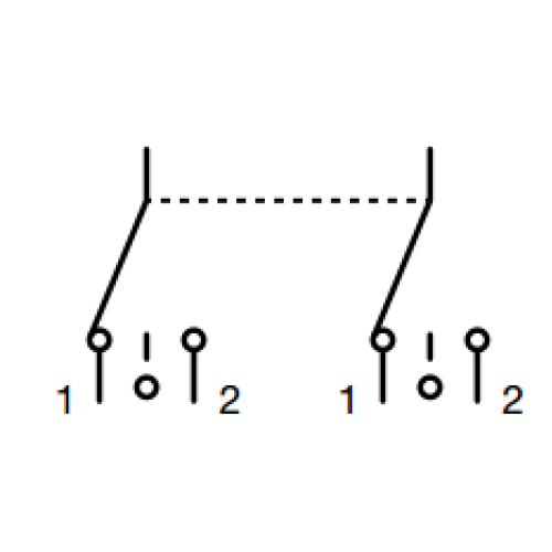 Переключатель нагрузки 1-0-2, 2-х полюсный, 25 А, SFT225 Hager