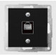 Механизм розетки компьютерной RJ 45 UTP cat 5e, антрацит, Fiorena