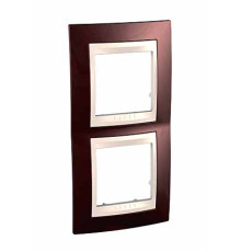 Рамка 2 поста, терракотовый, вертикальная, Unica MGU6.004V.551 Schneider