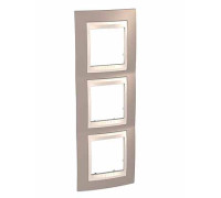 Рамка 3 поста, коричневый, вертикальная, Unica MGU6.006V.574 Schneider
