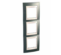 Рамка 3 поста, шампань, вертикальная, Unica MGU6.006V.524 Schneider