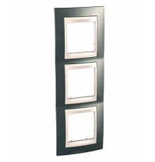 Рамка 3 поста, шампань, вертикальная, Unica MGU6.006V.524 Schneider