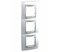 Рамка 3 поста, белоснежный, вертикальная Unica MGU66.006V.092 Schneider
