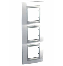 Рамка 3 поста, белоснежный, вертикальная Unica MGU66.006V.092 Schneider