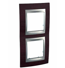 Рамка 2 поста, венге, вертикальная Unica MGU66.004V.0M3 Schneider