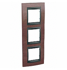 Рамка 3 поста, табак, вертикальная Unica MGU66.006V.2M4 Schneider