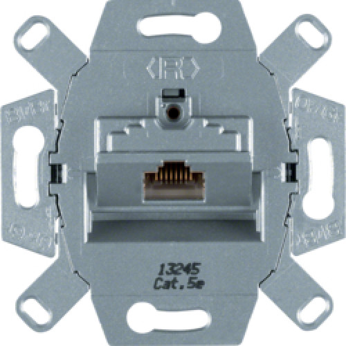 Розетка компьютерная RJ-45 экранированная, полярная белизна, Berker