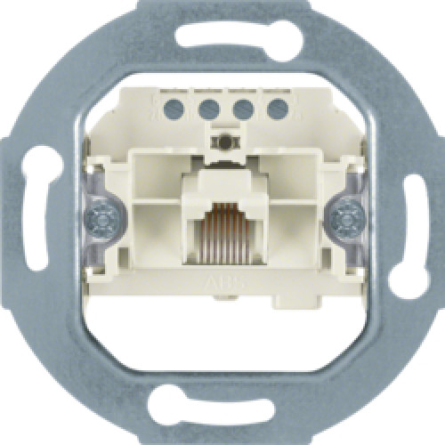 Розетка телефонная RJ-11, черный, Berker