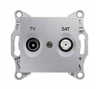 Розетка TV/SAT проходная, алюминий, Sedna SDN3401960 Schneider