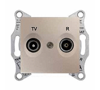 Розетка TV/R оконечная, титан, Sedna SDN3301668 Schneider