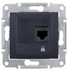 Розетка RJ 45 кат. 5е, неэкран. UTP, графит, Sedna SDN4300170 Schneider