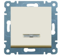 Кнопка с подсветкой, кремовый, Lumina-2 WL0411 Hager