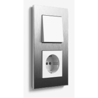 Выключатель stainless steel, Gira Esprit
